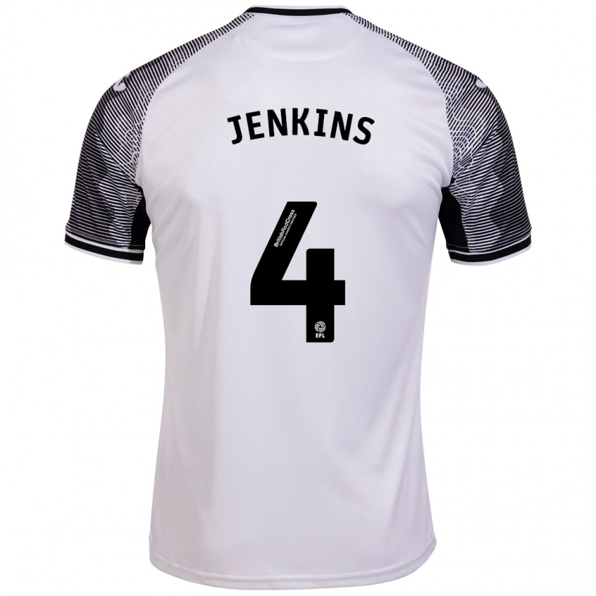 Kvinder Shaunna Jenkins #4 Hvid Hjemmebane Spillertrøjer 2023/24 Trøje T-Shirt