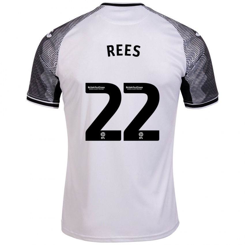 Kvinder Nia Rees #22 Hvid Hjemmebane Spillertrøjer 2023/24 Trøje T-Shirt