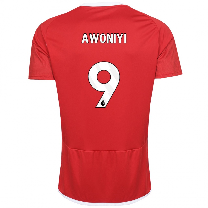 Kvinder Taiwo Awoniyi #9 Rød Hjemmebane Spillertrøjer 2023/24 Trøje T-Shirt