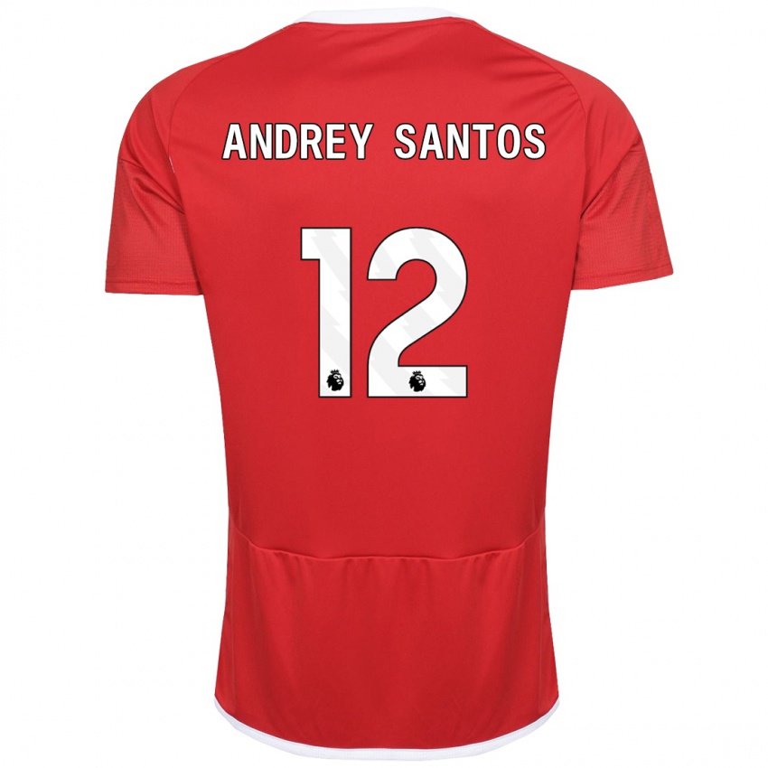 Kvinder Andrey Santos #12 Rød Hjemmebane Spillertrøjer 2023/24 Trøje T-Shirt