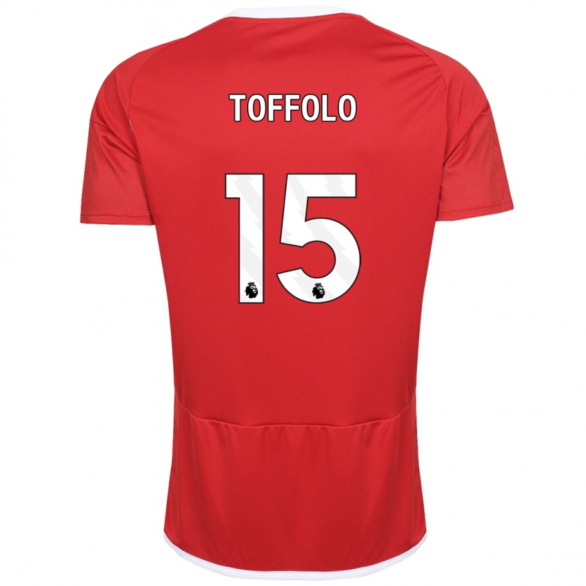 Kvinder Harry Toffolo #15 Rød Hjemmebane Spillertrøjer 2023/24 Trøje T-Shirt