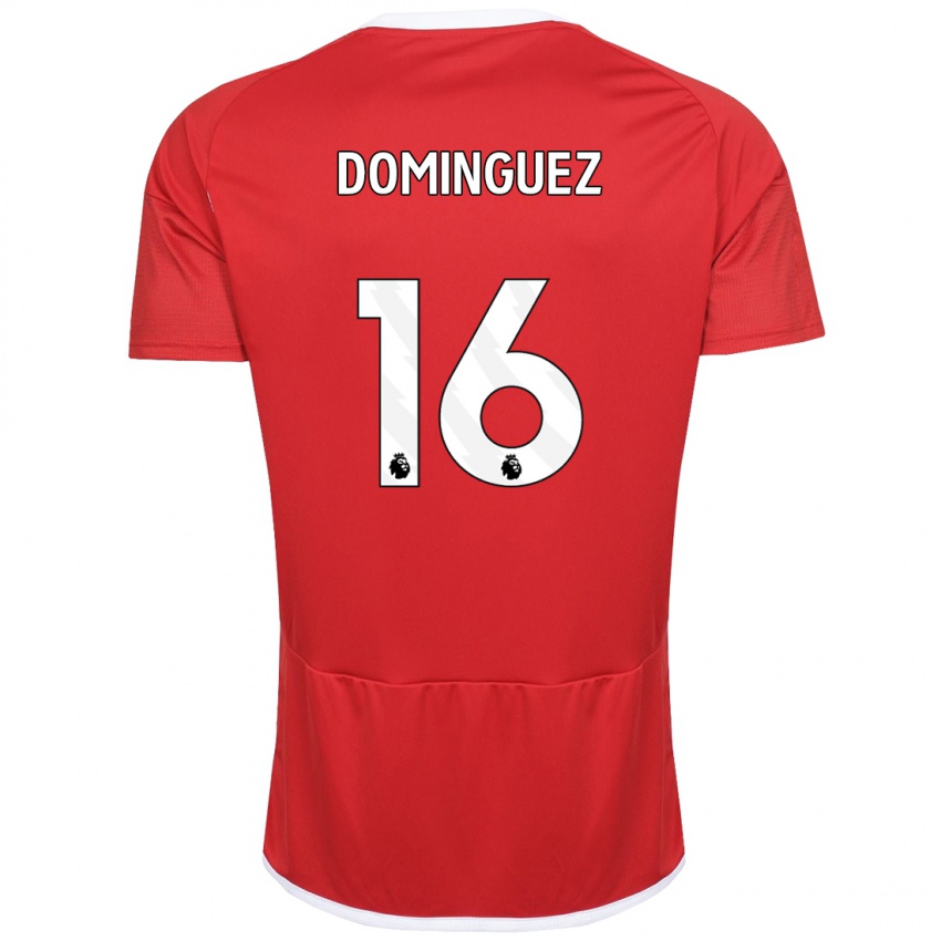 Kvinder Nicolas Dominguez #16 Rød Hjemmebane Spillertrøjer 2023/24 Trøje T-Shirt