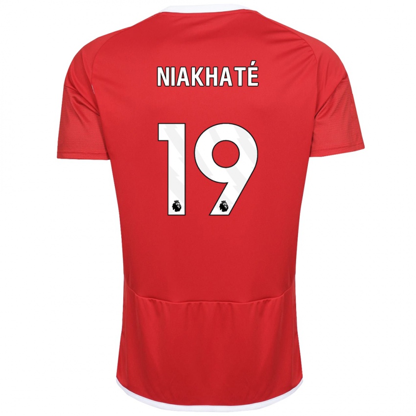 Kvinder Moussa Niakhaté #19 Rød Hjemmebane Spillertrøjer 2023/24 Trøje T-Shirt