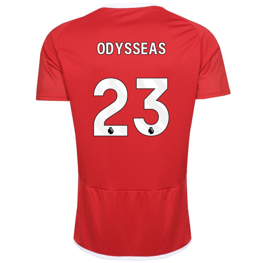 Kvinder Odysseas Vlachodimos #23 Rød Hjemmebane Spillertrøjer 2023/24 Trøje T-Shirt