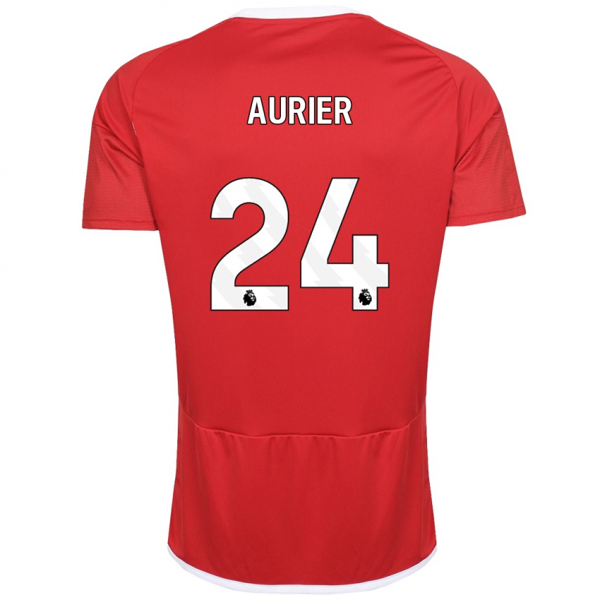 Kvinder Serge Aurier #24 Rød Hjemmebane Spillertrøjer 2023/24 Trøje T-Shirt