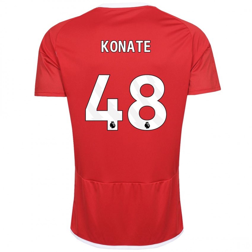 Kvinder Ateef Konaté #48 Rød Hjemmebane Spillertrøjer 2023/24 Trøje T-Shirt