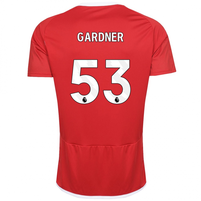 Kvinder Joe Gardner #53 Rød Hjemmebane Spillertrøjer 2023/24 Trøje T-Shirt