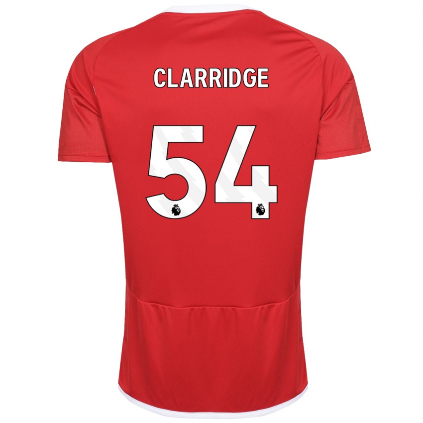 Kvinder James Clarridge #54 Rød Hjemmebane Spillertrøjer 2023/24 Trøje T-Shirt