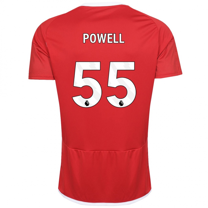 Kvinder Josh Powell #55 Rød Hjemmebane Spillertrøjer 2023/24 Trøje T-Shirt