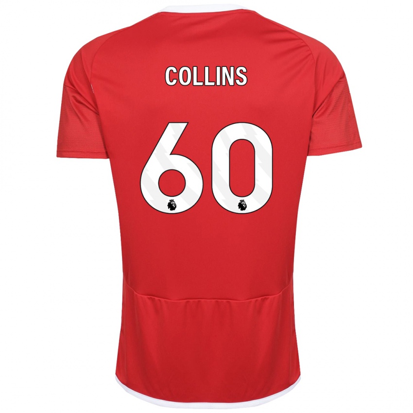 Kvinder Sam Collins #60 Rød Hjemmebane Spillertrøjer 2023/24 Trøje T-Shirt