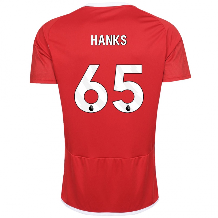 Kvinder Justin Hanks #65 Rød Hjemmebane Spillertrøjer 2023/24 Trøje T-Shirt