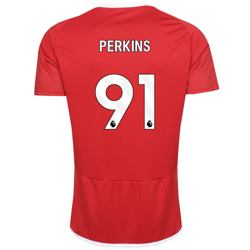 Kvinder Jack Perkins #91 Rød Hjemmebane Spillertrøjer 2023/24 Trøje T-Shirt