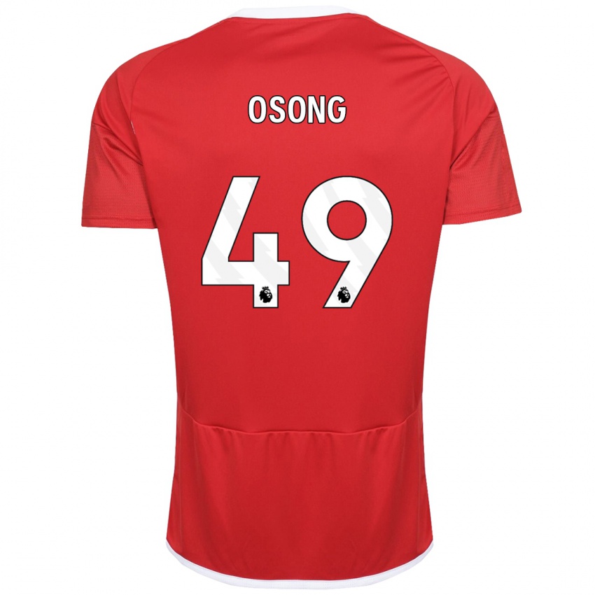 Kvinder Detlef Esapa Osong #49 Rød Hjemmebane Spillertrøjer 2023/24 Trøje T-Shirt