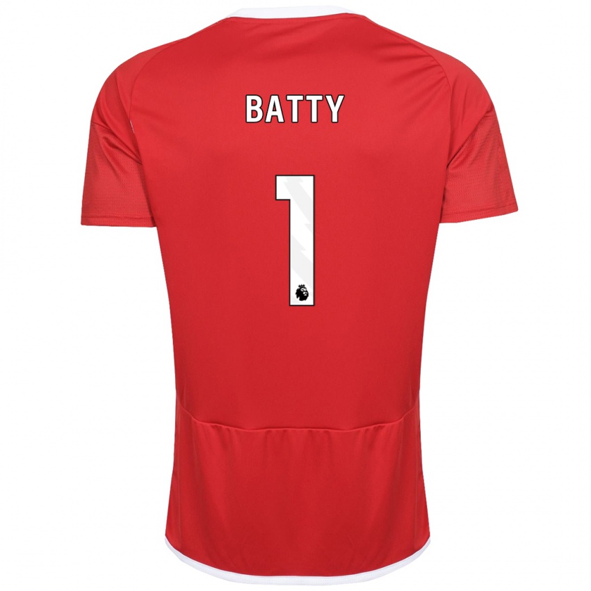 Kvinder Emily Batty #1 Rød Hjemmebane Spillertrøjer 2023/24 Trøje T-Shirt