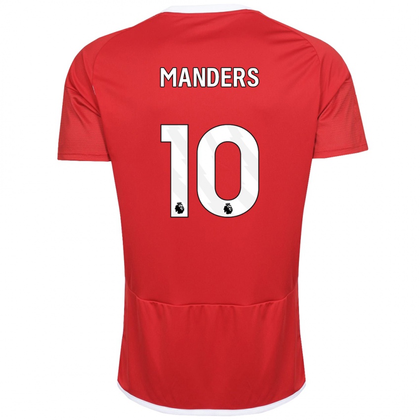 Kvinder Holly Manders #10 Rød Hjemmebane Spillertrøjer 2023/24 Trøje T-Shirt