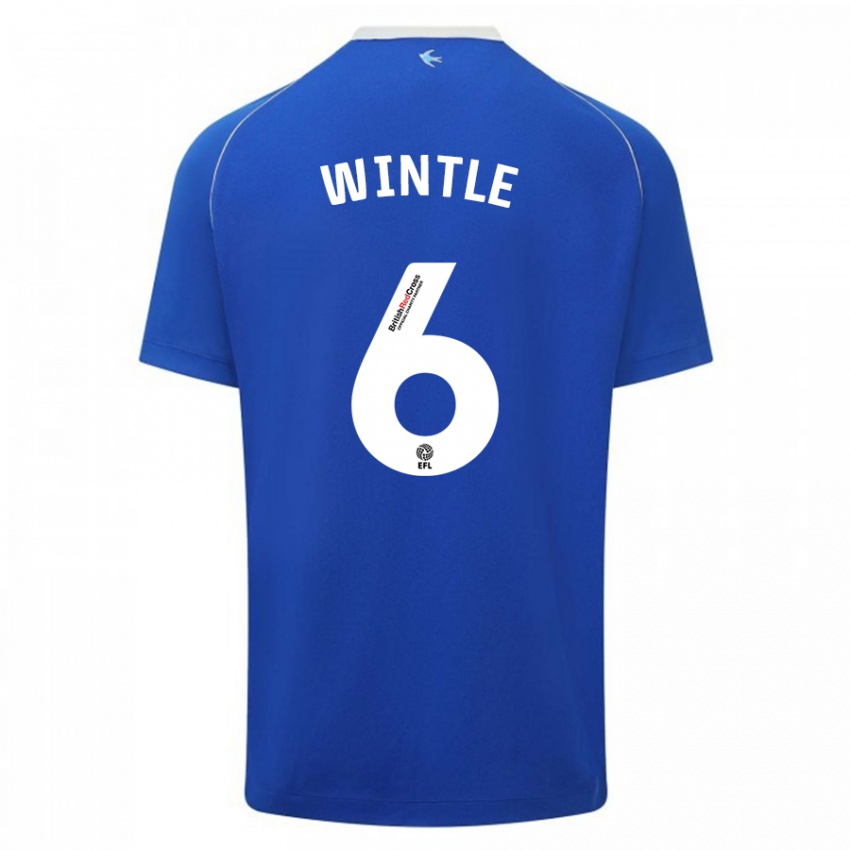 Kvinder Ryan Wintle #6 Blå Hjemmebane Spillertrøjer 2023/24 Trøje T-Shirt