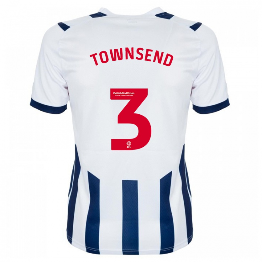 Kvinder Conor Townsend #3 Hvid Hjemmebane Spillertrøjer 2023/24 Trøje T-Shirt