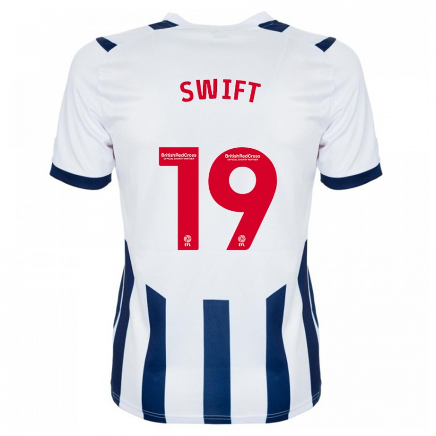Kvinder John Swift #19 Hvid Hjemmebane Spillertrøjer 2023/24 Trøje T-Shirt