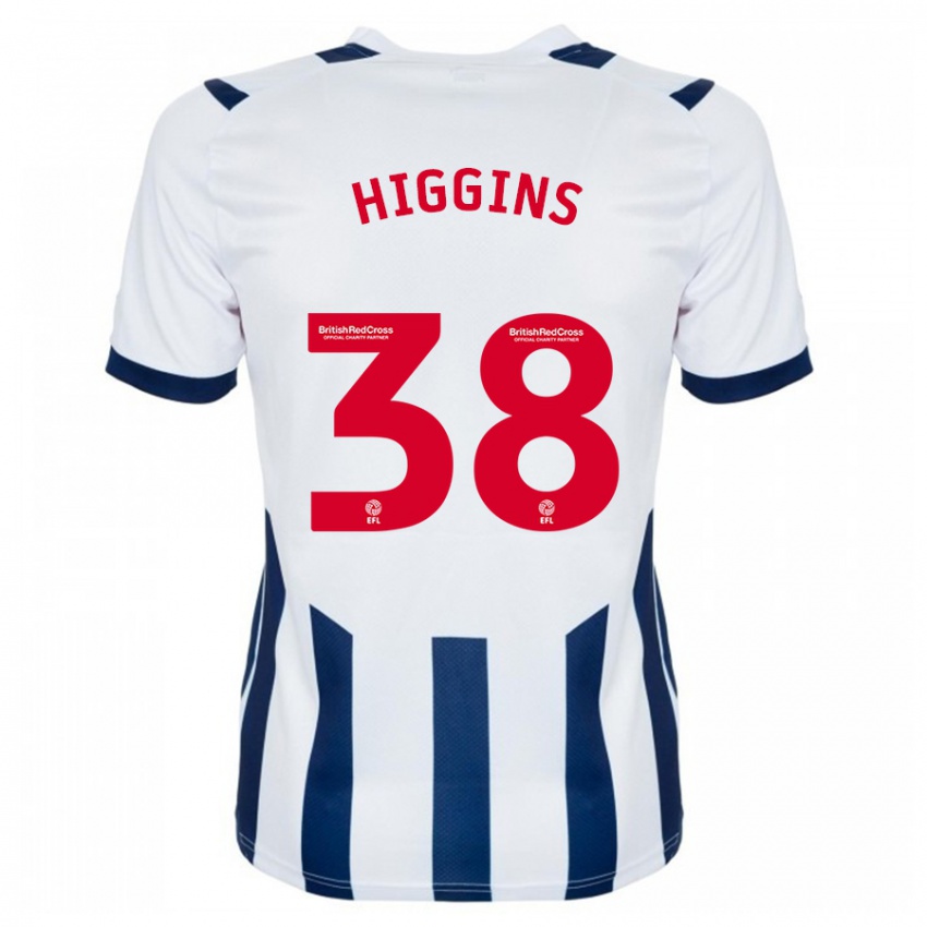 Kvinder Akeel Higgins #38 Hvid Hjemmebane Spillertrøjer 2023/24 Trøje T-Shirt