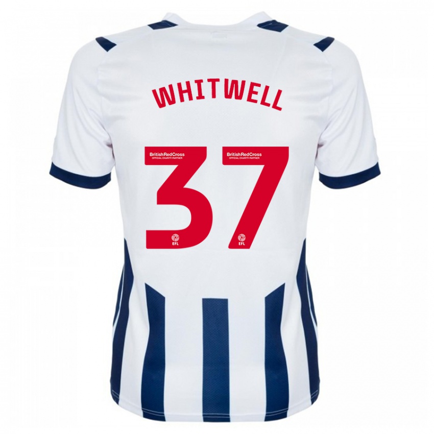 Kvinder Harry Whitwell #37 Hvid Hjemmebane Spillertrøjer 2023/24 Trøje T-Shirt
