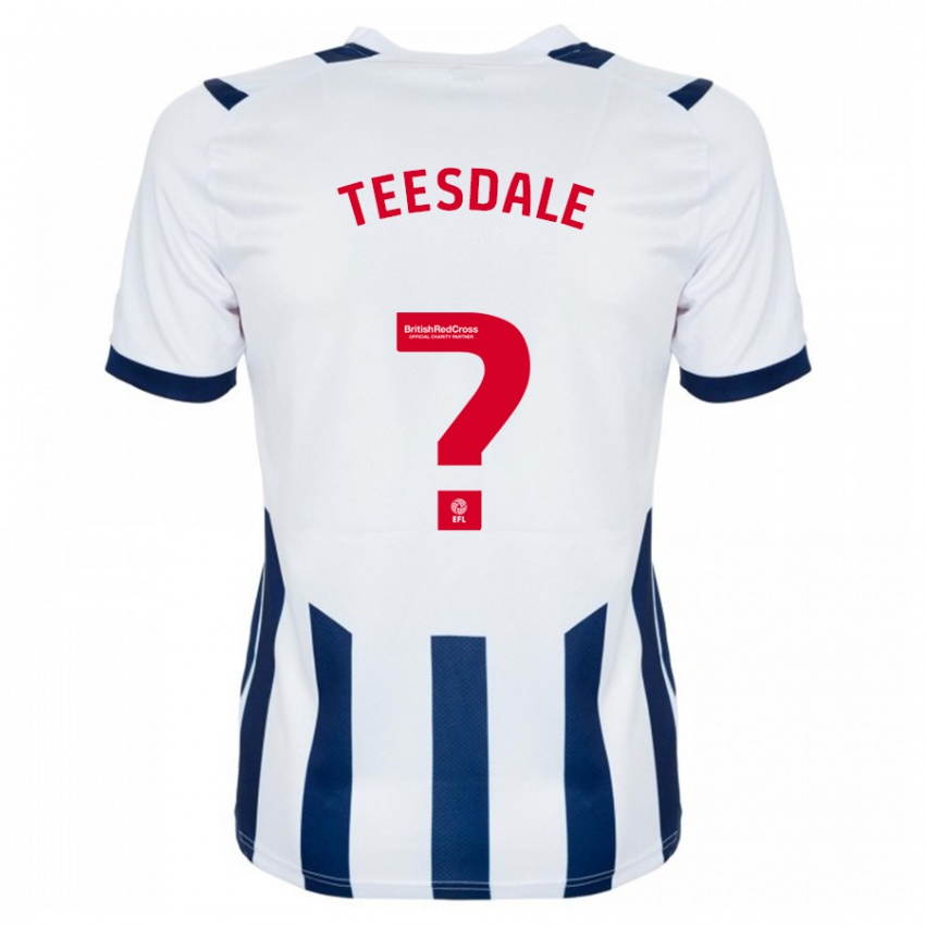 Kvinder Finn Teesdale #0 Hvid Hjemmebane Spillertrøjer 2023/24 Trøje T-Shirt