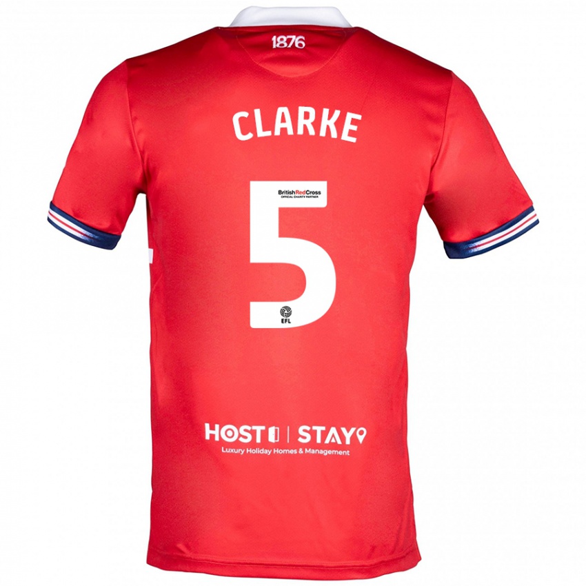 Kvinder Matt Clarke #5 Rød Hjemmebane Spillertrøjer 2023/24 Trøje T-Shirt
