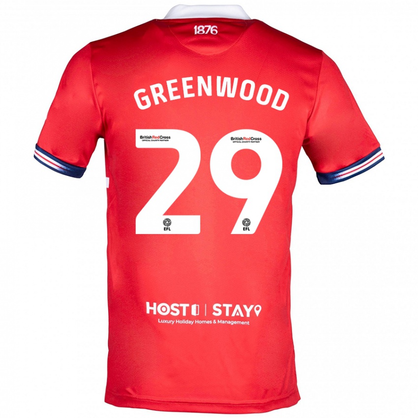 Kvinder Sam Greenwood #29 Rød Hjemmebane Spillertrøjer 2023/24 Trøje T-Shirt