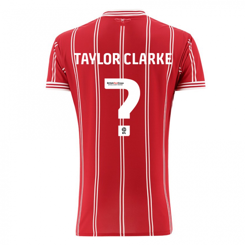 Kvinder Omar Taylor-Clarke #0 Rød Hjemmebane Spillertrøjer 2023/24 Trøje T-Shirt