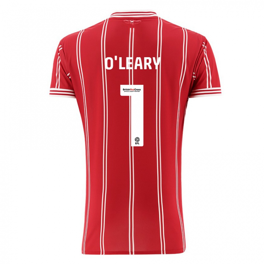 Kvinder Max O'leary #1 Rød Hjemmebane Spillertrøjer 2023/24 Trøje T-Shirt