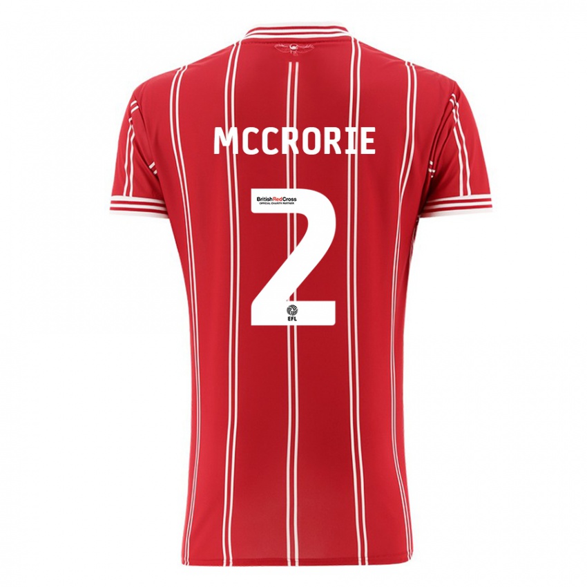 Kvinder Ross Mccrorie #2 Rød Hjemmebane Spillertrøjer 2023/24 Trøje T-Shirt