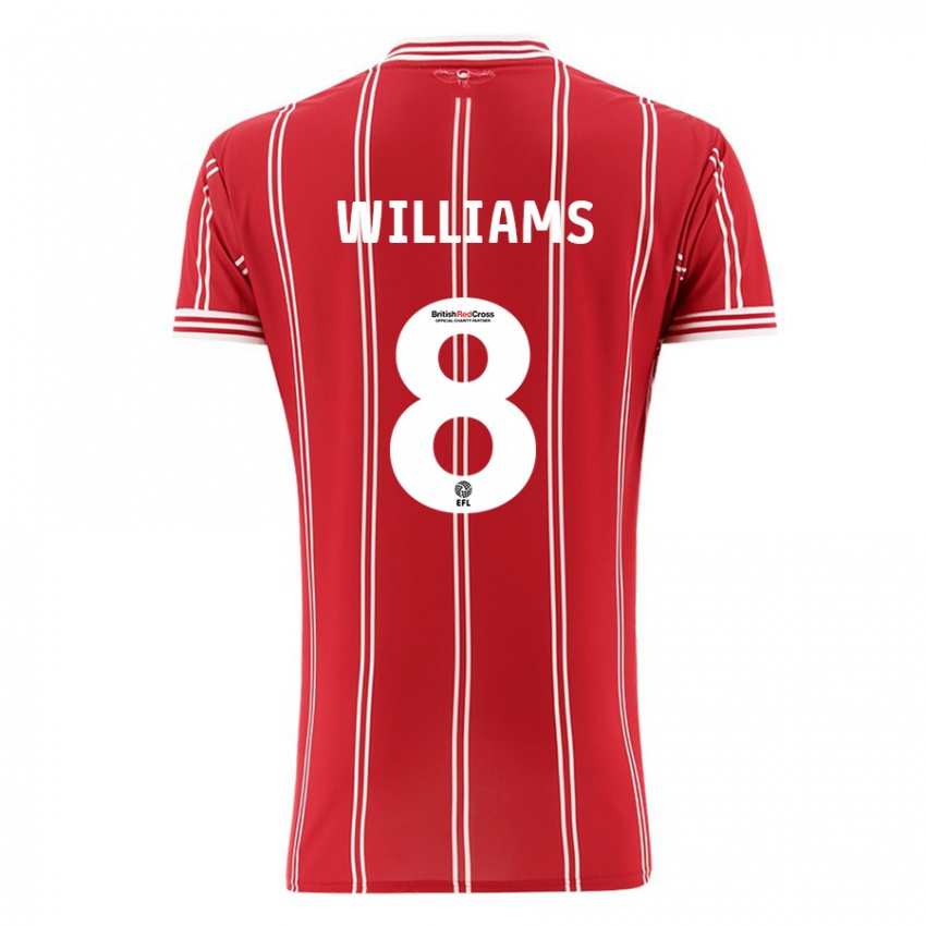 Kvinder Joe Williams #8 Rød Hjemmebane Spillertrøjer 2023/24 Trøje T-Shirt