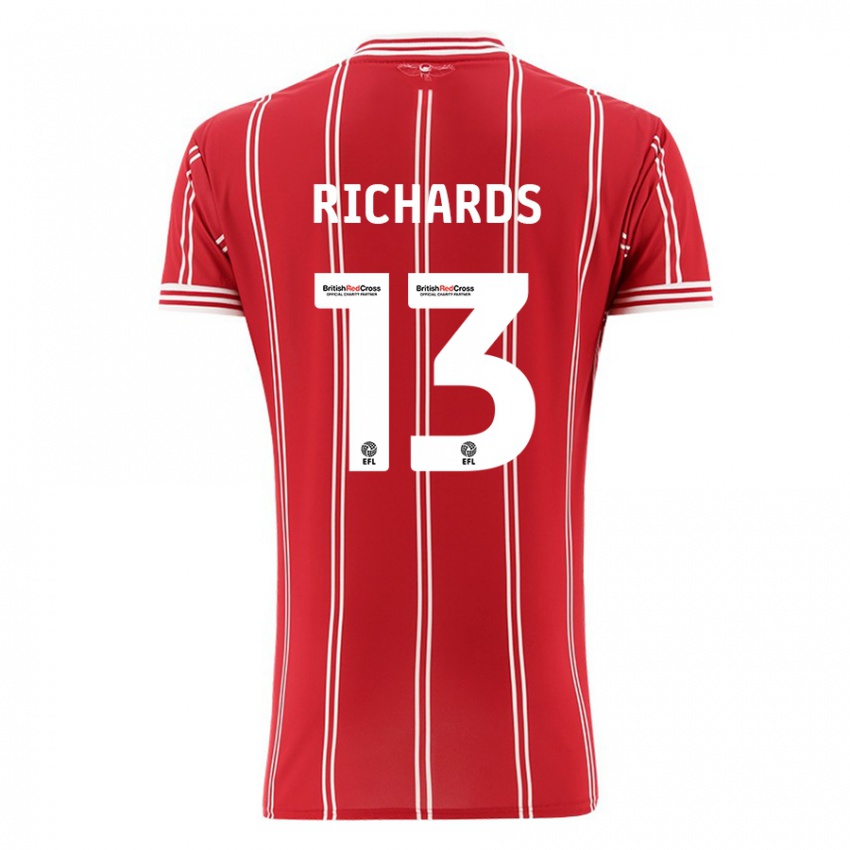 Kvinder Harvey Wiles-Richards #13 Rød Hjemmebane Spillertrøjer 2023/24 Trøje T-Shirt