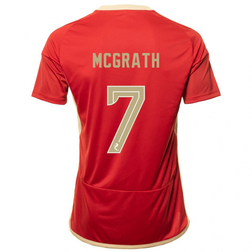 Kvinder Jamie Mcgrath #7 Rød Hjemmebane Spillertrøjer 2023/24 Trøje T-Shirt