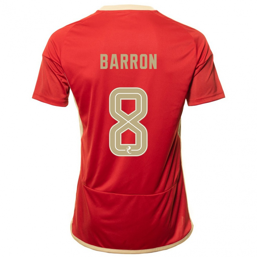 Kvinder Connor Barron #8 Rød Hjemmebane Spillertrøjer 2023/24 Trøje T-Shirt
