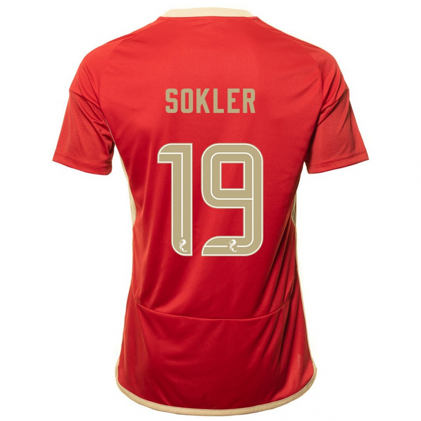 Kvinder Ester Sokler #19 Rød Hjemmebane Spillertrøjer 2023/24 Trøje T-Shirt