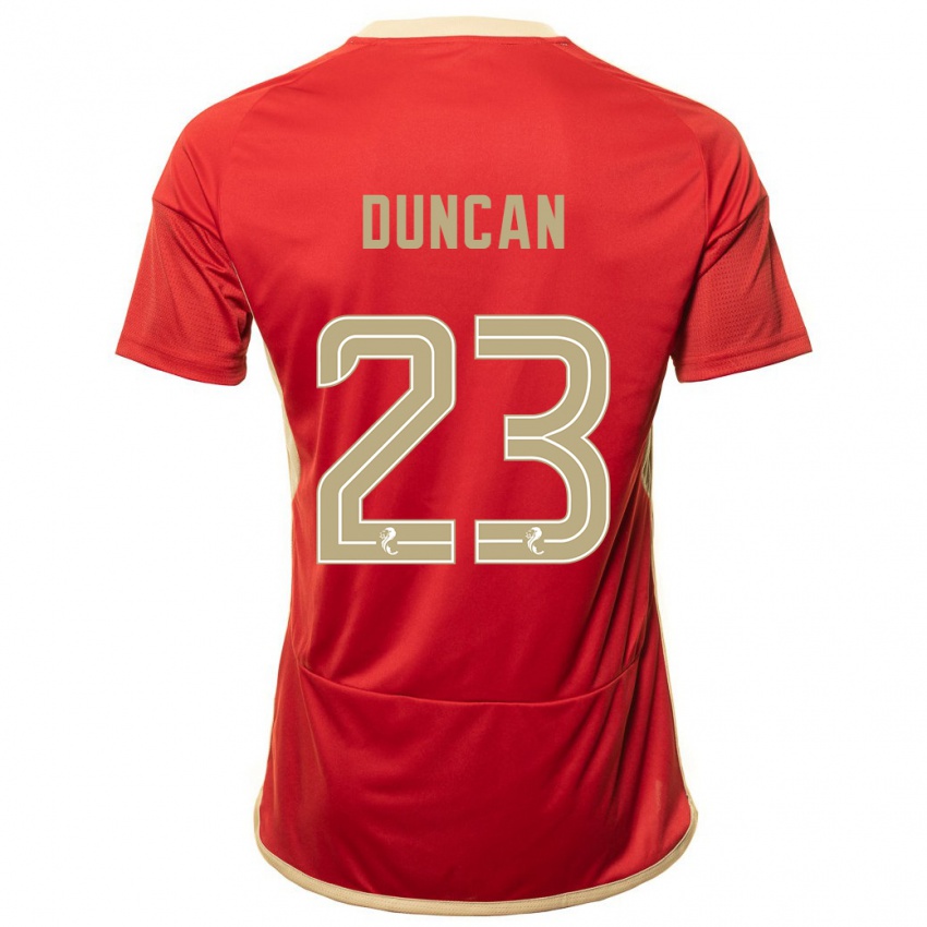 Kvinder Ryan Duncan #23 Rød Hjemmebane Spillertrøjer 2023/24 Trøje T-Shirt