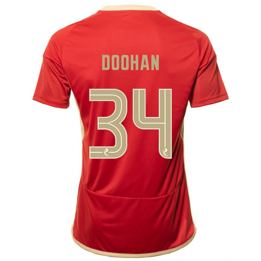 Kvinder Ross Doohan #34 Rød Hjemmebane Spillertrøjer 2023/24 Trøje T-Shirt