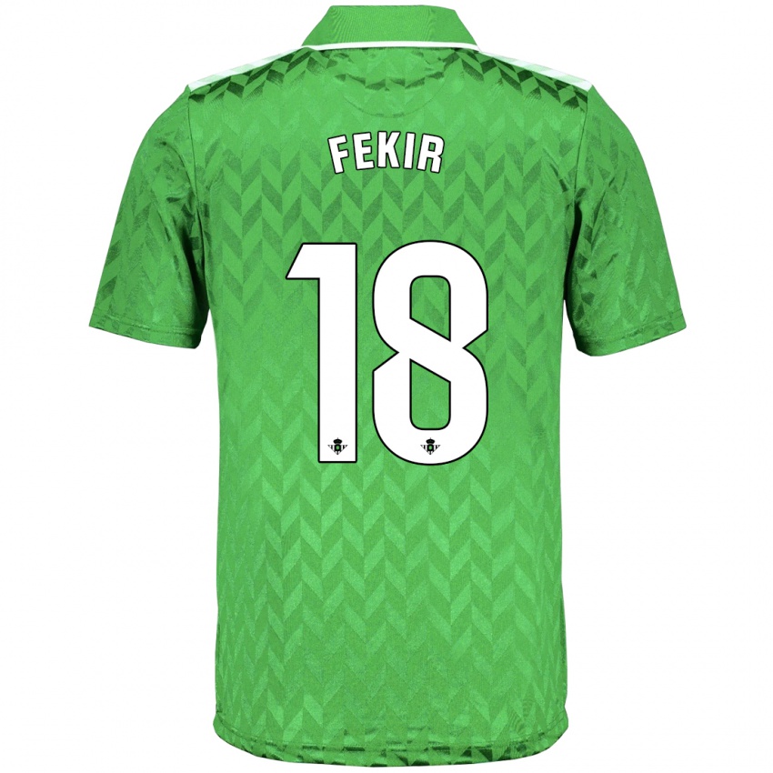 Kvinder Yassin Fekir #18 Grøn Udebane Spillertrøjer 2023/24 Trøje T-Shirt