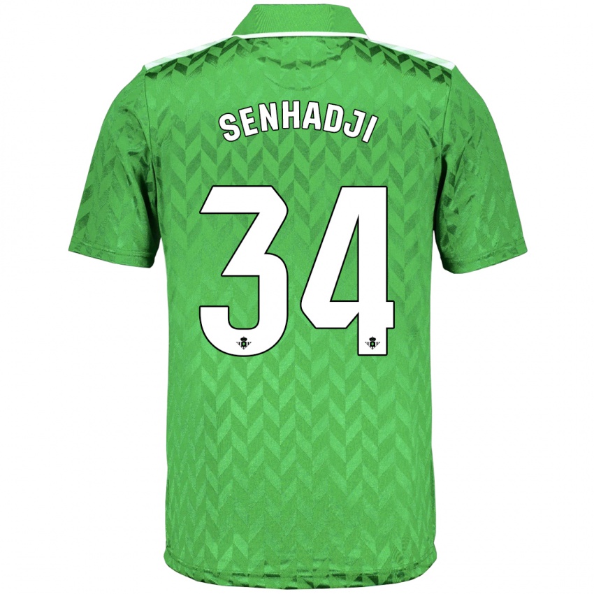 Kvinder Yanis Senhadji #34 Grøn Udebane Spillertrøjer 2023/24 Trøje T-Shirt