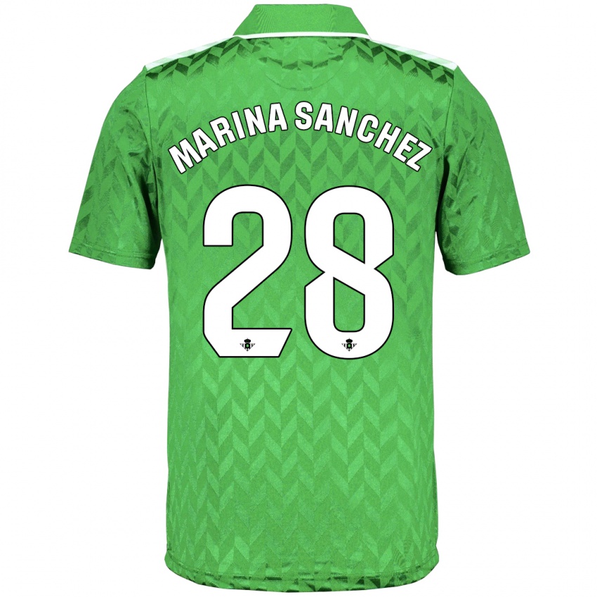 Kvinder Marina Sánchez #28 Grøn Udebane Spillertrøjer 2023/24 Trøje T-Shirt