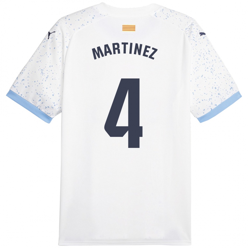 Kvinder Arnau Martínez #4 Hvid Udebane Spillertrøjer 2023/24 Trøje T-Shirt