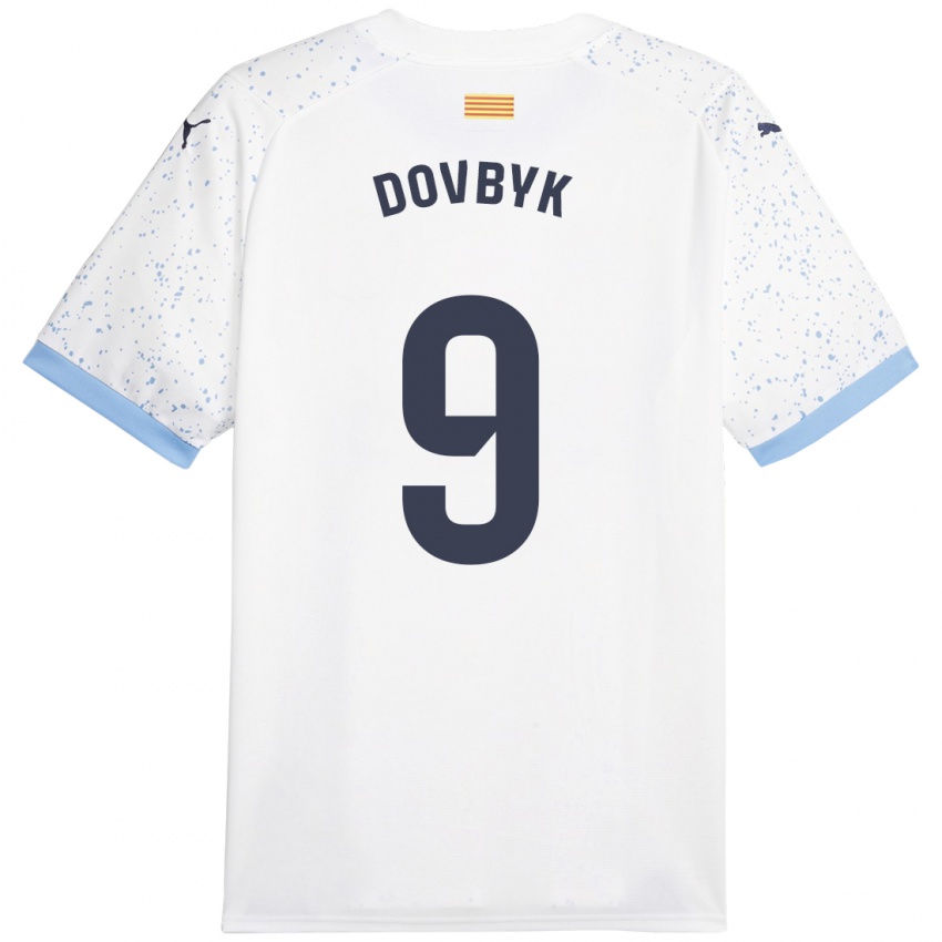 Kvinder Artem Dovbyk #9 Hvid Udebane Spillertrøjer 2023/24 Trøje T-Shirt