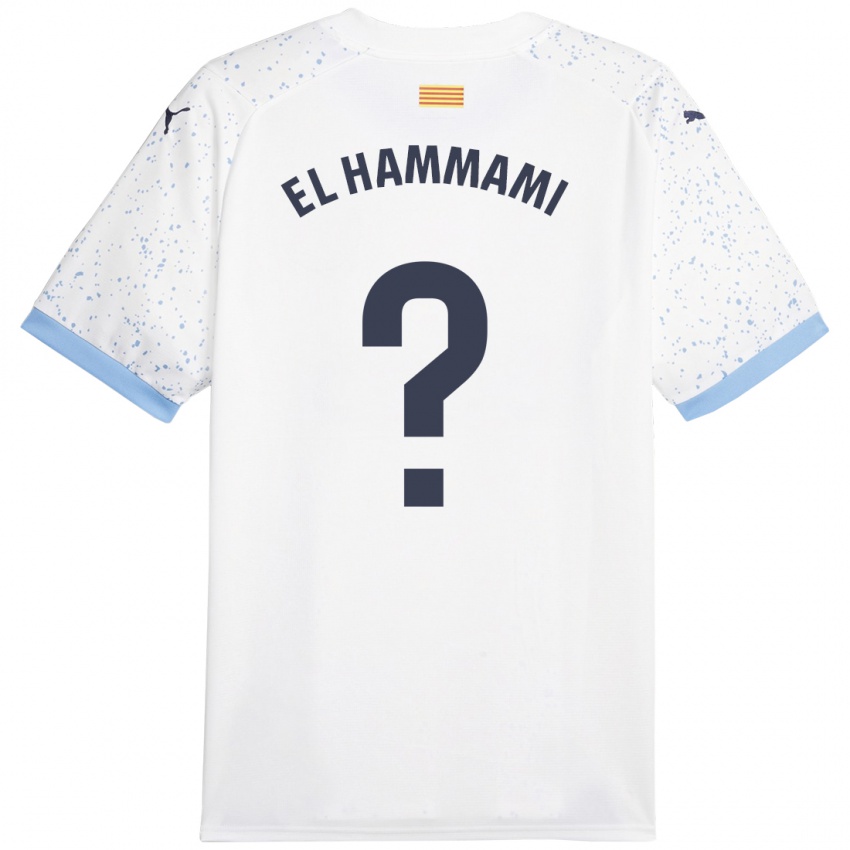 Kvinder Ayoub El Hammami #0 Hvid Udebane Spillertrøjer 2023/24 Trøje T-Shirt