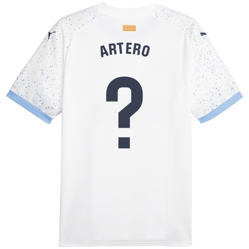 Kvinder Ricard Artero #0 Hvid Udebane Spillertrøjer 2023/24 Trøje T-Shirt