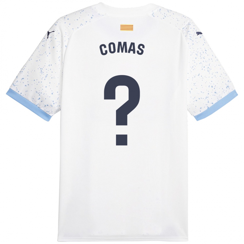 Kvinder Oriol Comas #0 Hvid Udebane Spillertrøjer 2023/24 Trøje T-Shirt