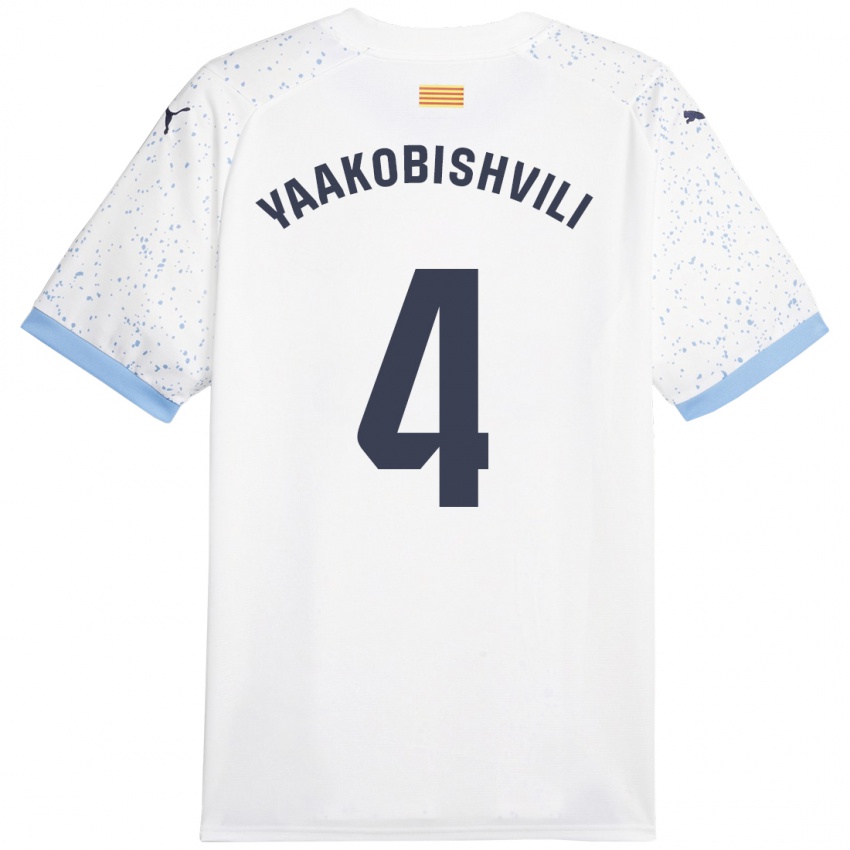 Kvinder Antal Yaakobishvili #4 Hvid Udebane Spillertrøjer 2023/24 Trøje T-Shirt