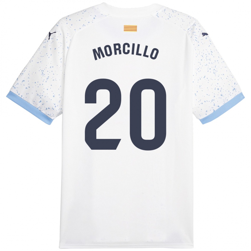 Kvinder Luis Morcillo #20 Hvid Udebane Spillertrøjer 2023/24 Trøje T-Shirt