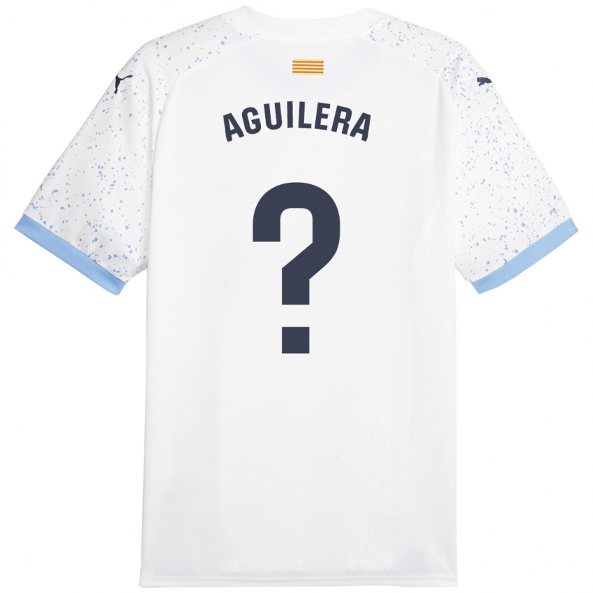 Kvinder Oriol Aguilera #0 Hvid Udebane Spillertrøjer 2023/24 Trøje T-Shirt