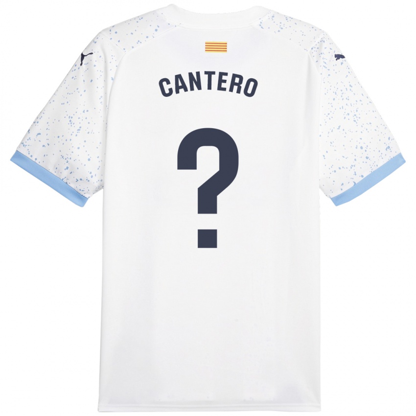 Kvinder Adrian Cantero #0 Hvid Udebane Spillertrøjer 2023/24 Trøje T-Shirt