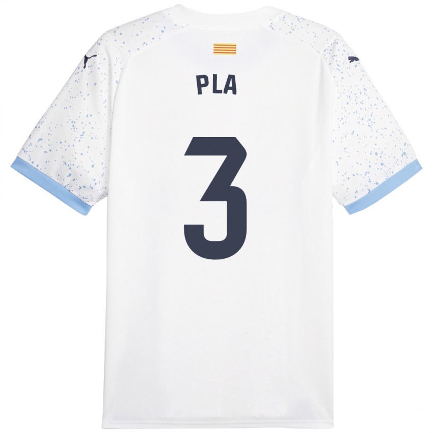 Kvinder Marta Pla #3 Hvid Udebane Spillertrøjer 2023/24 Trøje T-Shirt